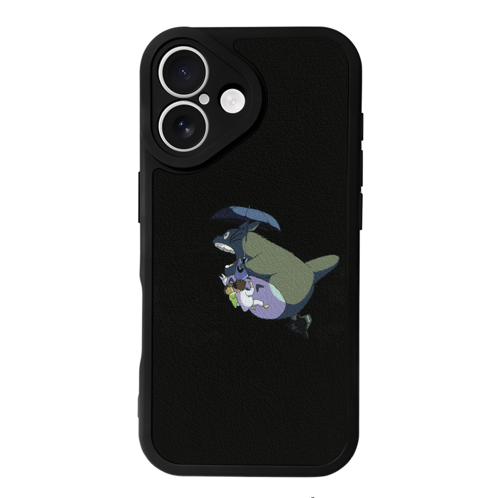 （画像用） となりのトトロ 草壁メイ 草壁サツキ My Neighbor Totoro Satsuki Kusakabe Mei Kusakabe 【iPhone 16シリーズ対応】シリコンスマホケース（レザー調） 材質：シリコン